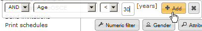 Adding a filter by age