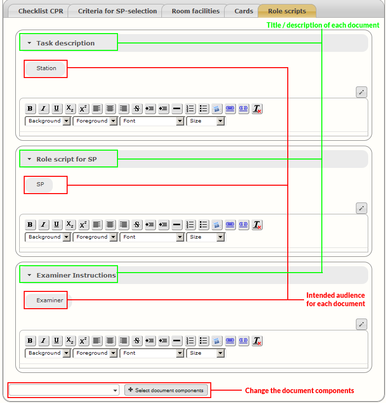 Role scripts view with empty role scripts